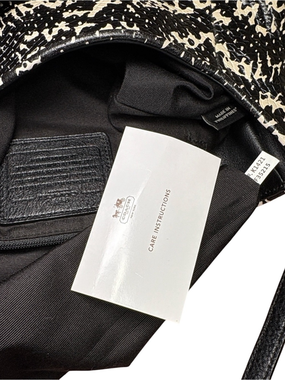 Coach Madison Phoebe Shoulder Bag Black Two-Tone Python Embossed Leather EUC - Picture 8 of 11